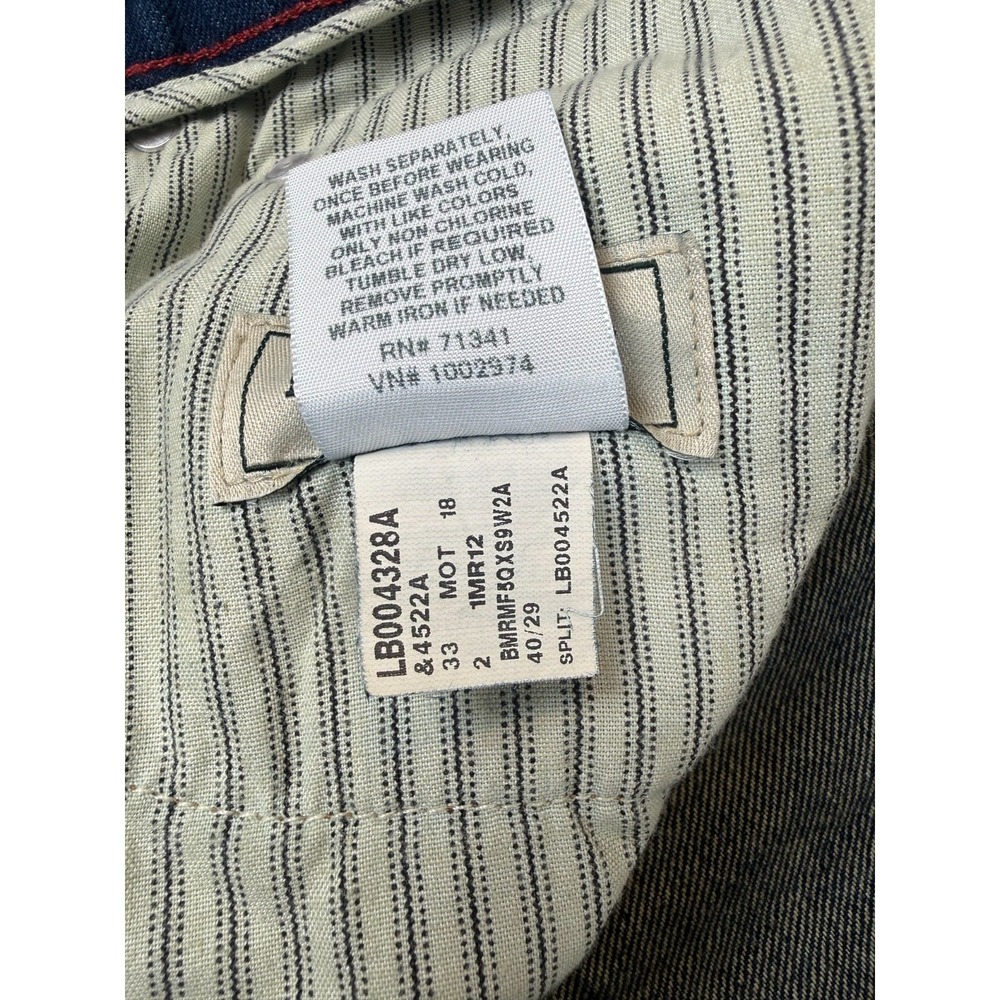NWT L.L. Bean Double L Jeans Men's 40x29 Standard Fit Straight Leg Indigo Denim - Picture 7 of 9